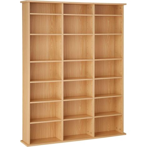 Mueble estante librería unidad de almacenamiento para CD/DVD 136,5 cm marrón 080000231