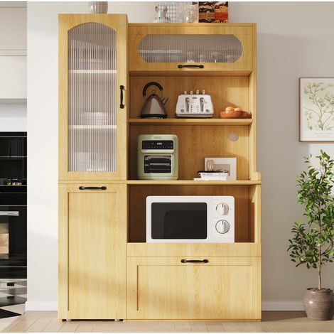 Aparador cocina con cajón y estantes MDF 98 cm OKMYHOME (1/5)