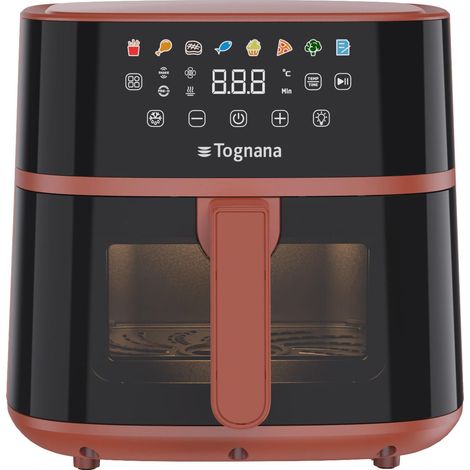 TOGNANA Friggitrice Ad Aria Iridea Con Doppia Resestenza 6 Litri Rosso (1/5)