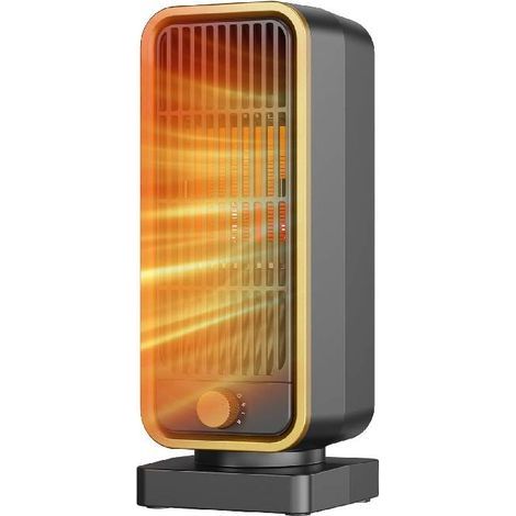 Energy-Efficient Auxiliary Heater - 900W PTC Ceramic Silent, 3 Power Levels, Overheat & Tip-Over Protection, Electric Heater for Bedroom/Living Room/Office [Energy Class A] (1/5)