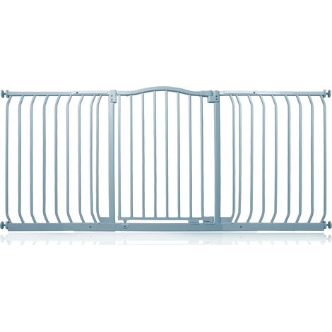 Safetots Barrière De Sécurité Supérieure Avec Design Courbé, Barrière De Sécurité À Pression, 161cm - 170cm, Gris Mat