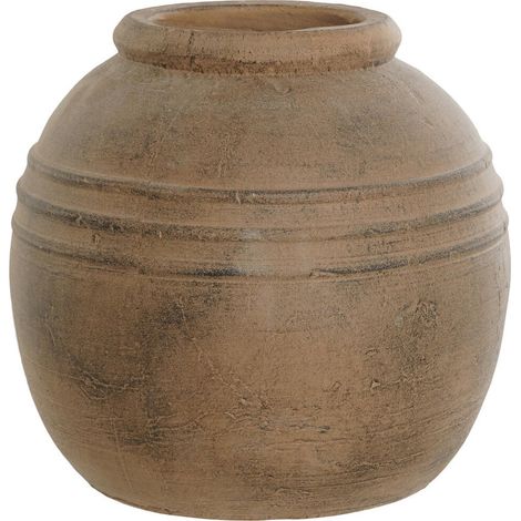 Vase en ciment style traditionnel pour une déco authentique - Beige effet ciment naturel (1/3)