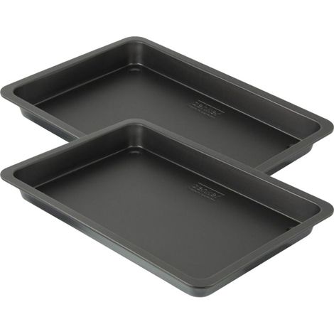 Ensemble de 2 Plaques de four rectangulaire 42 x 29 cm Zenker Black Metallic