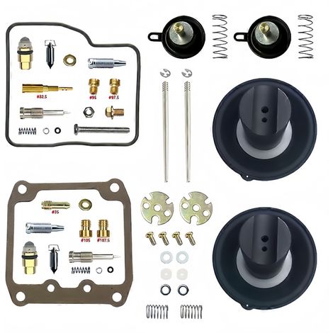 Reparatursatz für Vorder- und Hintervergaser, kompatibel mit Suzuki Intruder 400 VS400
