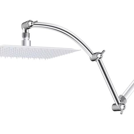 Bras Douche,Acier Inoxydable D'extension de Douche Accessoires pour Bras de Douche Tube D'extension Bras de Courbé Extension Bras de Douche (Argenté) (1/5)