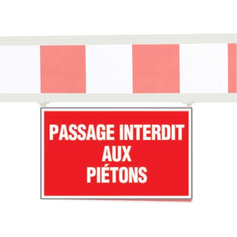 Panneau - Passage interdit aux piétons - pour barrière téléscopique - 1320338