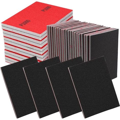 24Pcs Éponge de Ponçage Grain 180 à 3000 éponges Abrasives à Grains Variés Cale a Poncer Kit Papier Abrasif Sec et Humide pour Modèle de Construction Sèche Métal Bois Meubles (1/5)