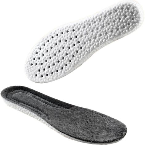 ABYSSE-Semelles chaudes automne/hiver - XXL - Pointure 45-46 - Longueur 28,5 cm - Semelles épaisses amortissantes - Semelles sport épaisses - Semelles en coton - Semelles sport hivernales décontractée (1/5)