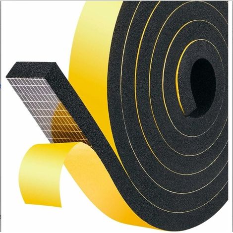 Joint D Etanchéite En Caoutchouc - Ruban Autocollant Phonique 25 mm x 10 mm x 2 m - Pour Porte Fenêtre Climatiseur Coupe Froid Insonorisation - 1 Rouleau (1/5)