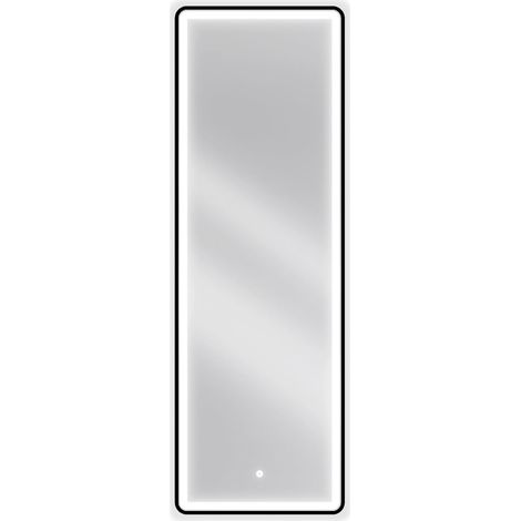 Mexen Coro espejo de baño iluminado 50 x 150 cm, LED 6000K, antiempañante, marco negro - 9817-050-150-611-70 (1/5)