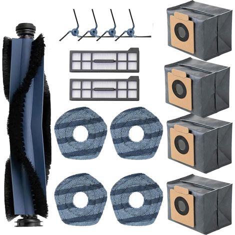 Juego de 15 accesorios para aspiradora robot EUFY X10 PRO OMNI: cepillo giratorio, cepillo lateral, filtro, mopa y bolsa para el polvo. (1/4)