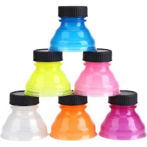 Couvercles réutilisables à clipser pour canettes et bouteilles, couleurs assorties, anti-poussière. (1/4)