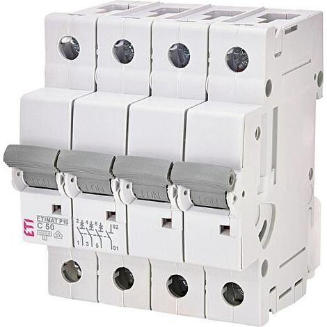 ETI Disjoncteurs automatiques ETIMAT P10 3 pôles + N, 10kA, C50, REG