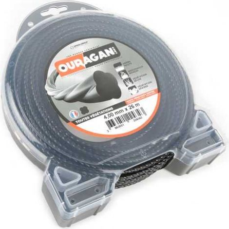 Fil débroussailleuse Ouragan 4 mm x 26 m Spirale Blister (1/5)