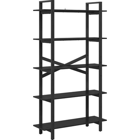 Maison Exclusive - Bücherregal Schwarz Eichen-Optik 100 x 33,5 x