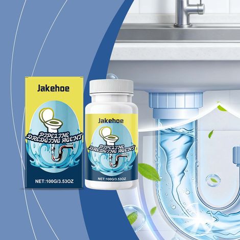 Déboucheur pour canalisations de cuisine et de salle de bain, élimine les cheveux, la graisse et autres saletés - 100 g -- AUTLEAD (1/5)