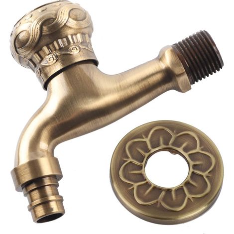 Robinet mural pour lave-linge, G1/2, laiton, pour buanderie (1/5)