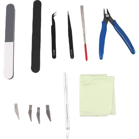 8-teiliges Modellbau-Werkzeugset, Pinzette aus Edelstahl, Hobbywerkzeug für Montage-, Reparatur- und Heimwerkerprojekte (1/5)