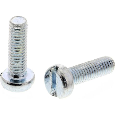 Vis à métaux RS PRO M3 à tête Cylindrique fendue en Acier, 8mm ( Prix pour Sachet de 100 )