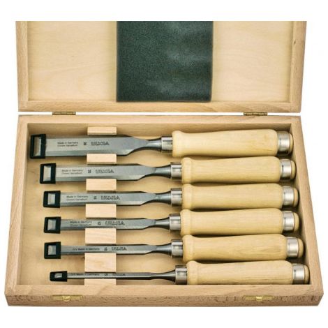Jeu de burins 174HK 6 pcs. dans un coffret en bois (1/2)