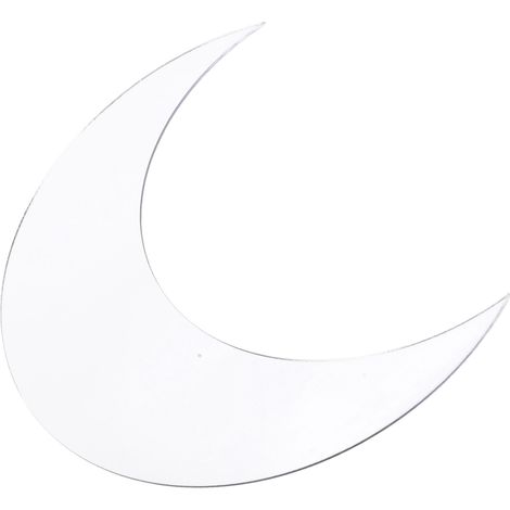 Miroir mural décoratif en acrylique doré et argenté, forme de lune, décoration murale miroir croissant argenté (1/5)