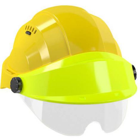 HELM 'ORIZON' GELB FLUORESZIEREND GELB VISIER MIT BRILLE TALIAPLAST - 563727