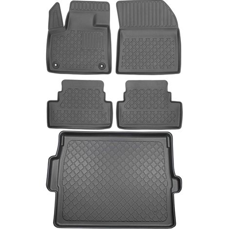 Set di tappetini per auto e tappetino per bagagliaio per Peugeot 3008 II Crossover dal 11/2016
