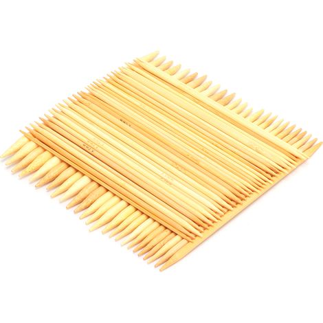75pcs Knitting Needle Carbonized Bamboo Double Pointed Crochet for Sweaters Shoes Hats Gloves (1/5)