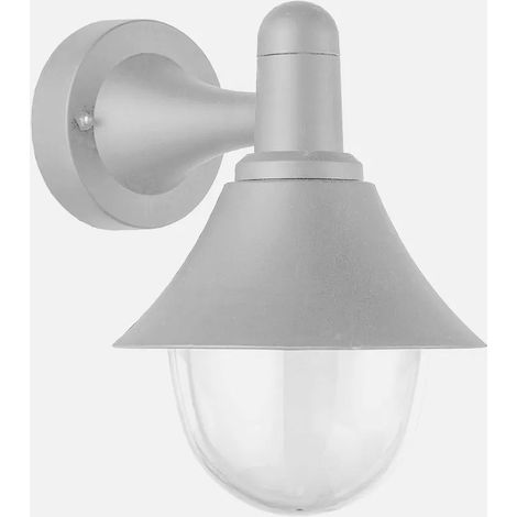 Aplique Exterior Mentol 1xe27 Gris Ip44 Policarbonato 25x18,1x23,2 Cm