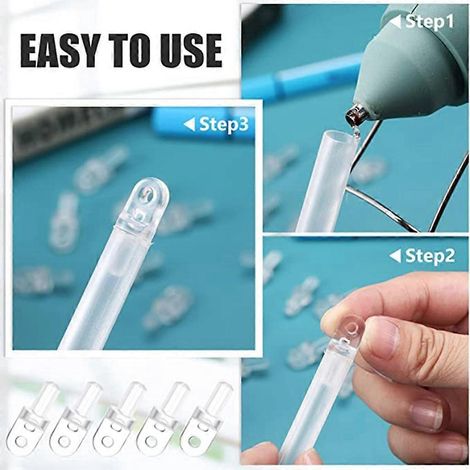 Lot de 20 crochets de fixation pour rideaux et stores, clips pour cantonnières, usage domestique (1/4)