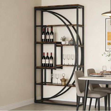 Mueble de almacenaje geométrico metal y madera OKMYHOME (1/5)
