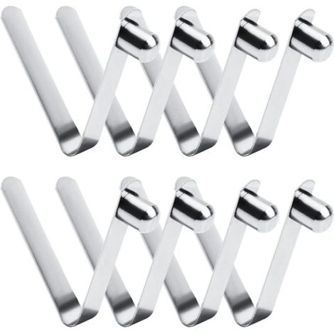 8pcs pinces à ressort, pinces à ressort pour kayak de 8 mm, à ressort à bouton-poussoir en acier inoxydable pour mât de tente à pagaie de camping (1/3)