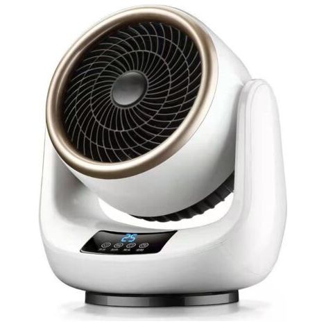 Radiateur électrique d'appoint avec télécommande, protection sûre contre la surchauffe et le basculement, radiateur personnel silencieux, chauffage rapide avec 3 réglages de chaleur pour (1/5)