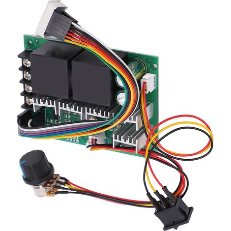 Drehzahlregler für Gleichstrommotoren 12–24 V, 60 A, Rechts-/Linkslauf, Steuerschalter mit Potentiometer und Digitalanzeige (1/5)