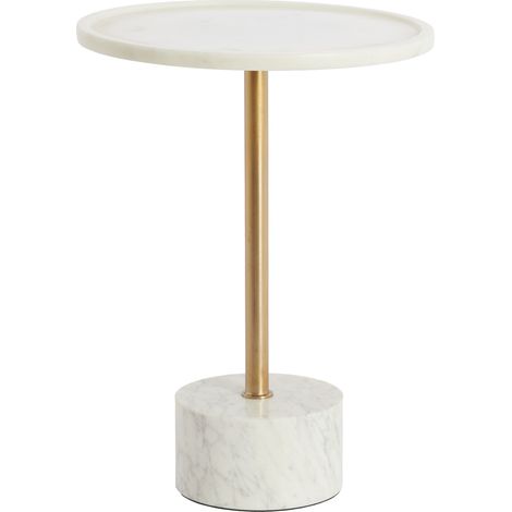 Light & Living Beistelltisch CIVITA aus Stein mit weißem Marmor +