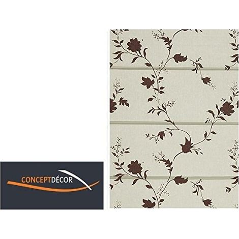 CONCEPT DECOR - TENDA A PACCHETTO CON BINARIO INCLUSO COLORE GRIGIO CON FIORE 60X175