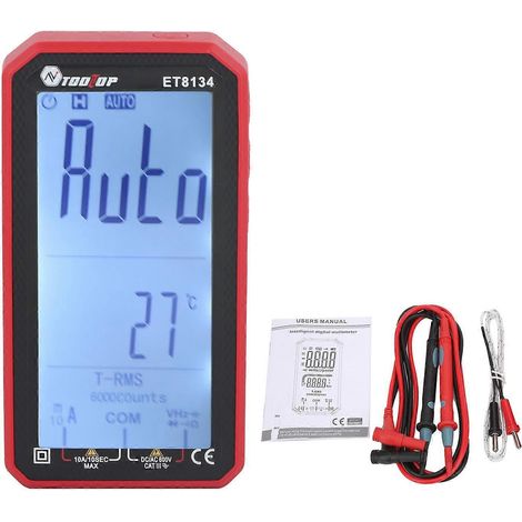 ET8134 Vollbild-Multimeter zur Messung von Spannung, Strom, Widerstand und Kapazität mit Farbumschlagalarm