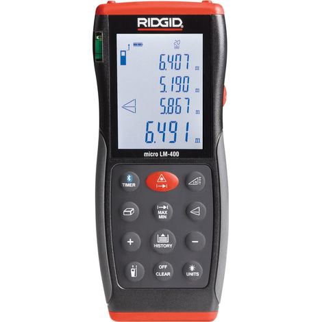 RIDGID Micro LM-400 Advanced Laser Distance Measure – 70m Range, Model 36813