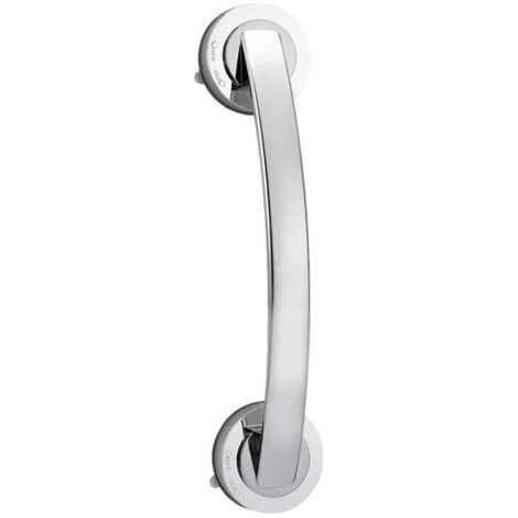 Poignée de porte à ventouse stable et sécurisée pour baignoire, douche, réfrigérateur, tiroir, salle de bain, argent, 30 cm-AquaForge (1/5)