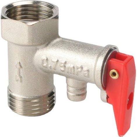Doppel-Garten-Druckbegrenzungsventil, 1/2" Wandstärke, auslaufsicher, für den Außenbereich, z. B. für Autowaschanlagen und Bewässerung, 0,75 MPa, 2er-Pack (1/5)