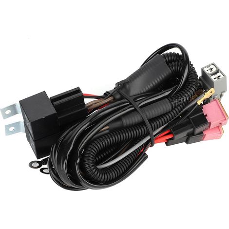 Faisceau de câblage relais H1/H7 pour phares halogènes auto IP46, connecteur étanche, kit faisceau électrique voiture (1/3)