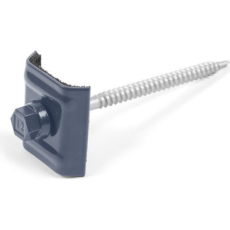 Vis autoperceuse avec cavalier monté pour toiture Type E1 RAL5008 gris bleu 6.3X100