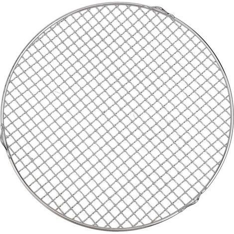 Grille de cuisson ronde en fil inoxydable 201 pour four, grille de cuisson pour gâteaux, biscuits, pizzas, outil de refroidissement de cuisine avec pieds (35 cm)