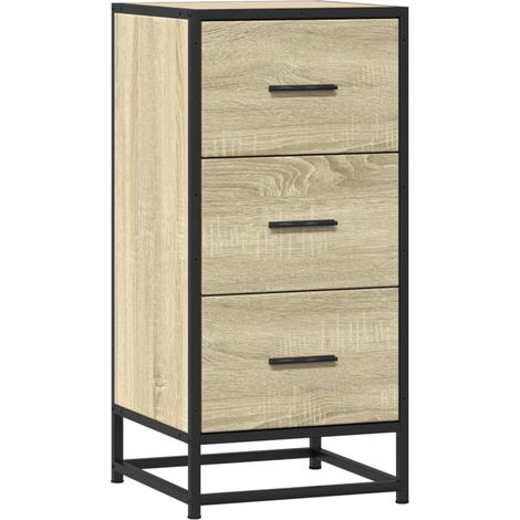 Credenza buffet cassettiera mobile contenitore organizer cucina soggiorno soggiorno Sonoma 35,5 x 35 x 76 cm derivati del legno e metallo marrone 020031556