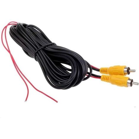 6M vidéo cable rallonge rca jack câble prise phono connecteur plug pour recul voiture fil de détection rouge (1/3)