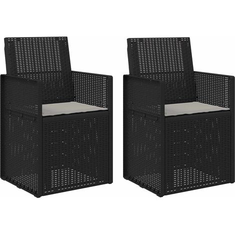 Lot de 2 Chaises d'extérieur - Chaisess de jardin salle à manger Anthracite et Gris clair fr2184 - Maison La Vie (1/5)
