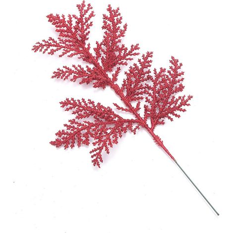 Künstliche Kiefernzweige und -blätter, künstliche Zierpflanzen fürs Wohnzimmer, künstliche Weihnachtsblätter, Weihnachtsblumenarrangement (V) (1/5)