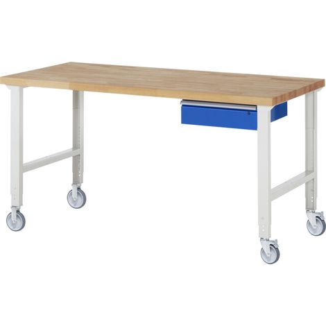 Rau Établi mobile réglable en hauteur 7001A1, L2000xP900xH950-1000mm (1/5)
