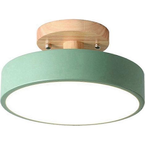 Plafonnier vert moderne à LED de style nordique, luminaire d'intérieur pour cuisine, salon, chambre ou salle de bain. (1/5)