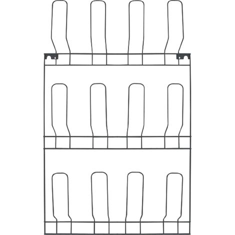 Range-chaussures mural - 6 paires - A fixer au mur - Métal - Gris anthracite - 6x44x72cm - BOX & BEYOND (1/3)